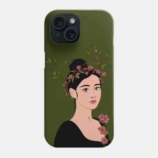 Asian Woman Portrait Phone Case