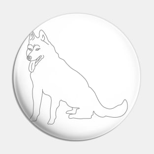 Husky in lapland Pin