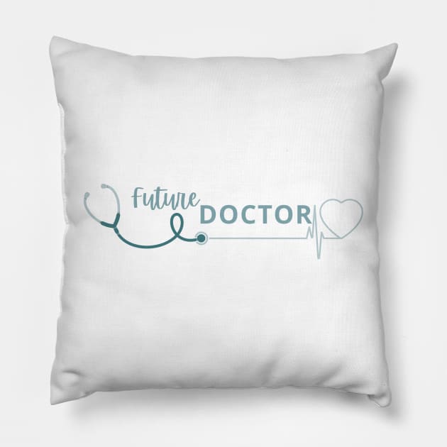 Future Doctor Pillow by vickykuprewicz