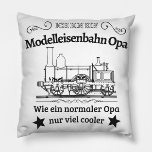 Modelleisenbahn Opa Eisenbahn Modelbauer Rentner Pillow