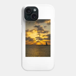 Key West Sailboat at Sunset Phone Case