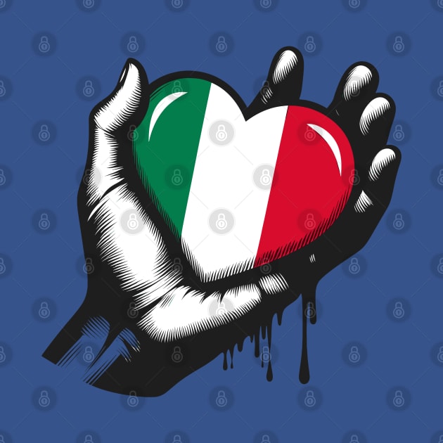 Italy Flag Heart by Graceful Designs