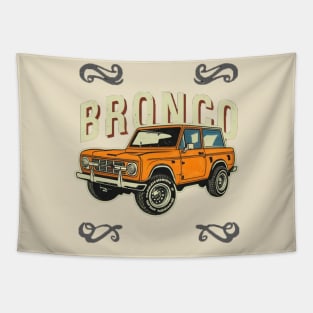 Retro 1987-1991 Ford Bronco w/Tires Tapestry