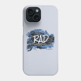 River Arts District - Asheville, NC - Grunge Blue GreyBG 21 Phone Case