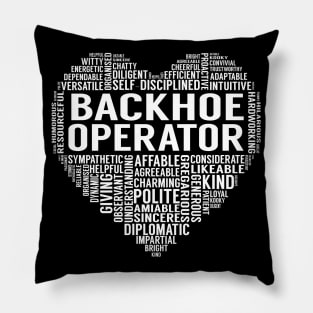 Backhoe Operator Heart Pillow