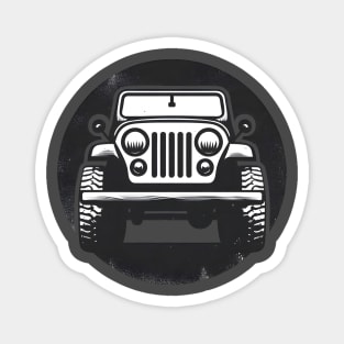 Jeep CJ Weathered Circle Logo Magnet