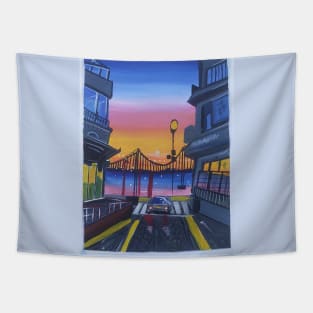 city painting Tapestry