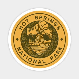 Hot Springs National Park Round Emblem Magnet