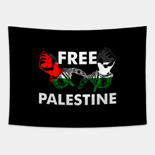 Free Palestine - Break These Handcuffs For Freedom Tapestry