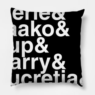 Red Robes Helvetica List Pillow