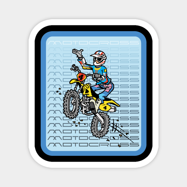 The Art of Motocross Magnet by Vick Debergh
