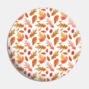 Autumn fallen Leaves Vivid Pattern Pin