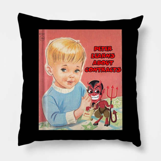 evil pete Pillow by UNDER THE QUARTER