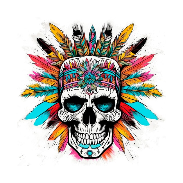 Indian chief skull by Skulls To Go