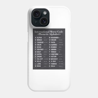 Morse Code Alphabet Phone Case