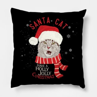 santa cat Pillow