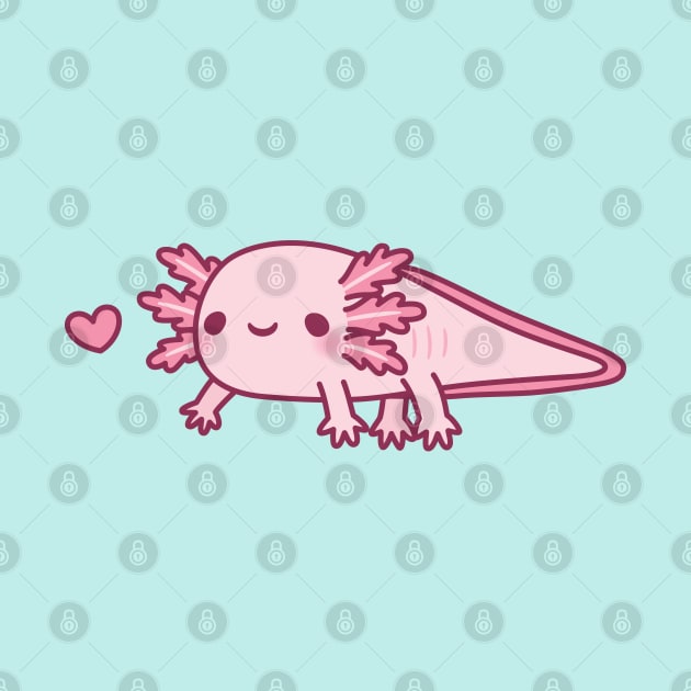 Cute Little Pink Axolotl Doodle by rustydoodle