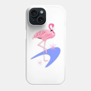 Flamingo MCM Retro Shapes Midcentury Modern Phone Case