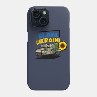 Slava Ukraini Tank With Sunflower Phone Case