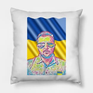 Volodymyr Zelensky - in color sketch Pillow