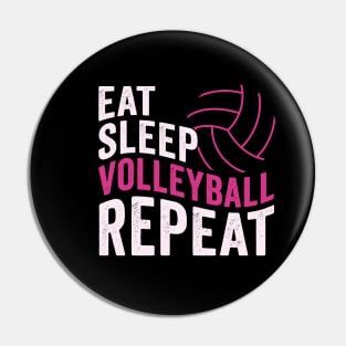 Eat Sleep Volleyball Repeat Wavy Women Pin