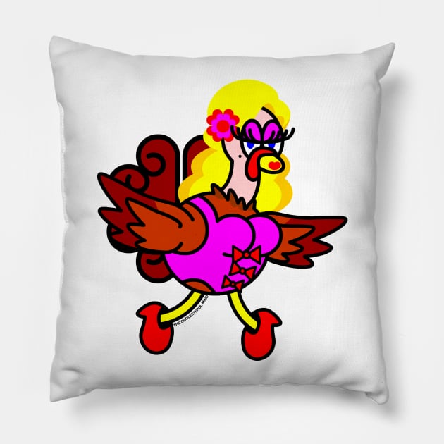 Thanksgiving Turkey Tracy Pillow by cholesterolmind