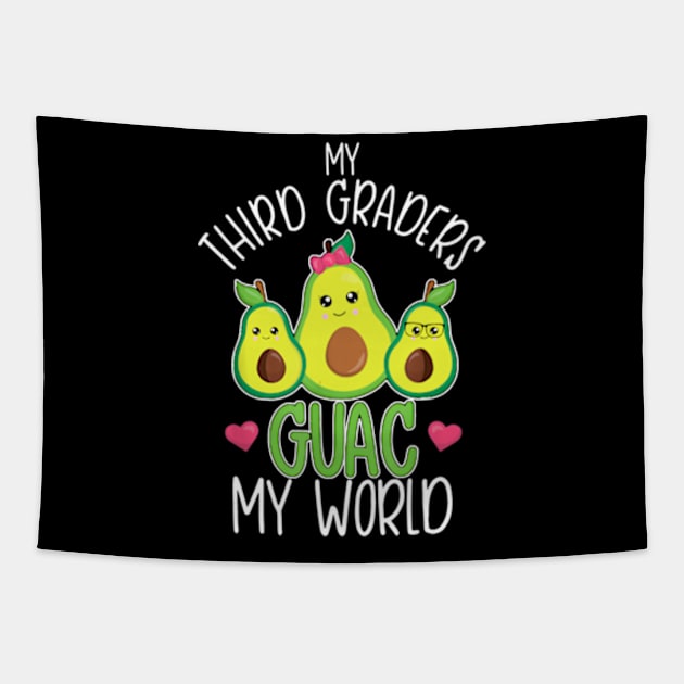 Third Grade Teacher Valentine Day Students Guac My World Tapestry by marchizano