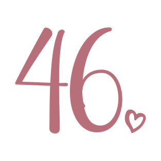 Cute Number 46 - Turning 46 Years Old, 46th Birthday Gift For Men & Women T-Shirt