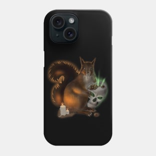 Spooky Squirrel Halloween Lycanthropy Skull Digital Art Phone Case