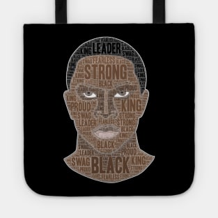 Strong Black King Word Art Tote