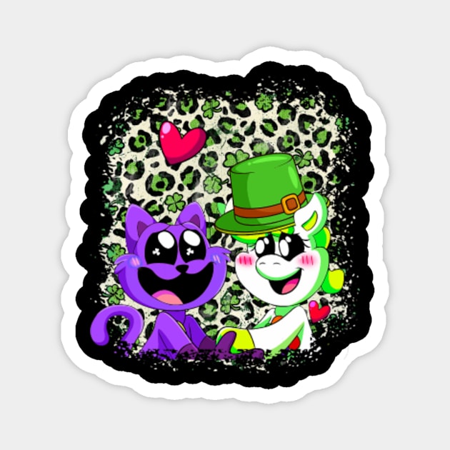 Heart Green And Friends Magnet by David Brown