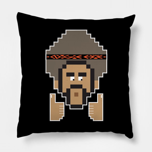 8 Bit Afro Pillow by SATUELEVEN