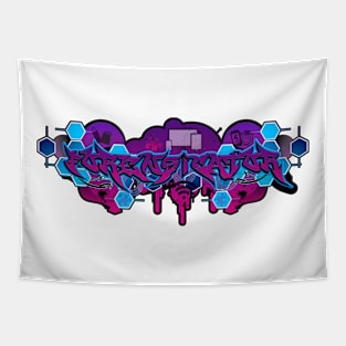 Forensicator Graffiti Purple Tapestry