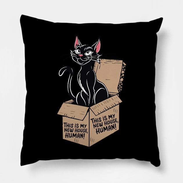 Cat in the box Pillow by VivaVagina