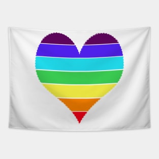 Rainbow Heart Tapestry