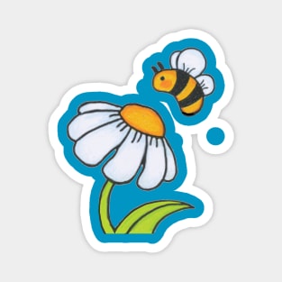 Little Bee and Coneflower Magnet