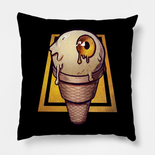 Vanilla Eye Scream Pillow by OssuanArt