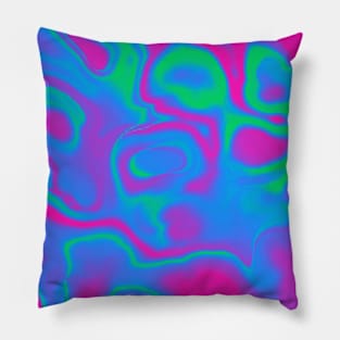 Polysexual Pride Abstract Swirled Spilled Paint Pillow