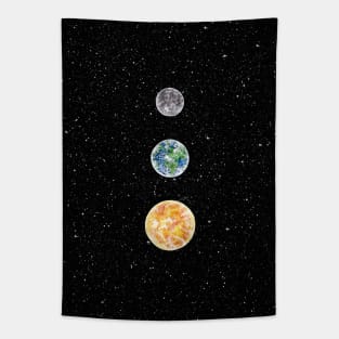 Moon Earth Sun Tapestry