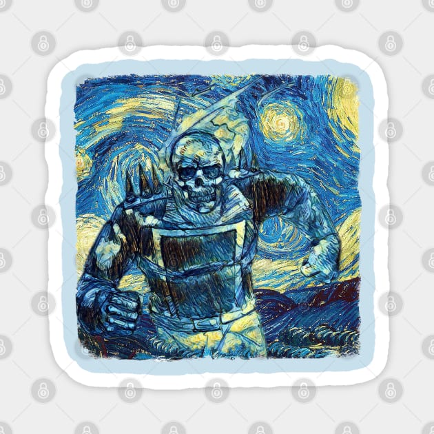 Ghost Rider Van Gogh Style Magnet by todos