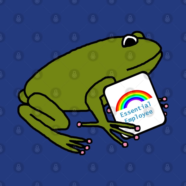 Frog Shows Support for Essential Employees with Rainbow by ellenhenryart