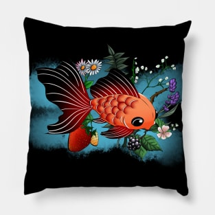 Goldfish and Flower Pillow