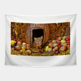 cute wild garden mouse Tapestry