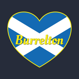 Burrelton Scotland UK Scotland Flag Heart T-Shirt