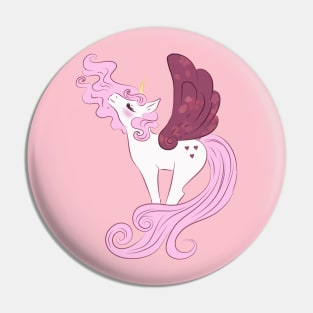 Purple pink flower unicorn Pin