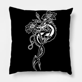 Dragon and Rose Pillow