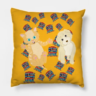 ADORABLE NEWBORN BABY KITTENS & PUPPIES Pillow