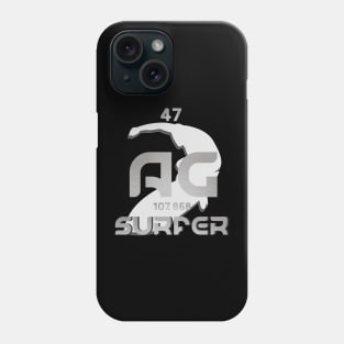 Silver Ag Surfer - Funny Chemistry Superhero Shirt Phone Case