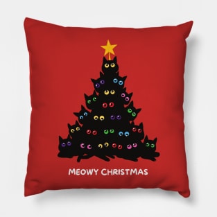 Meowy Christmas Pillow