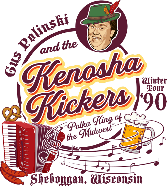 Gus Polinski and the Kenosha Kickers Lts Kids T-Shirt by Alema Art